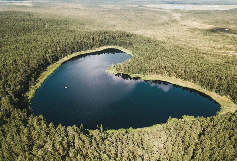 Heart-shaped lake. Photo: Shutterstock