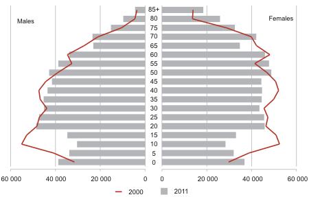 Diagram: Population age-pyramid