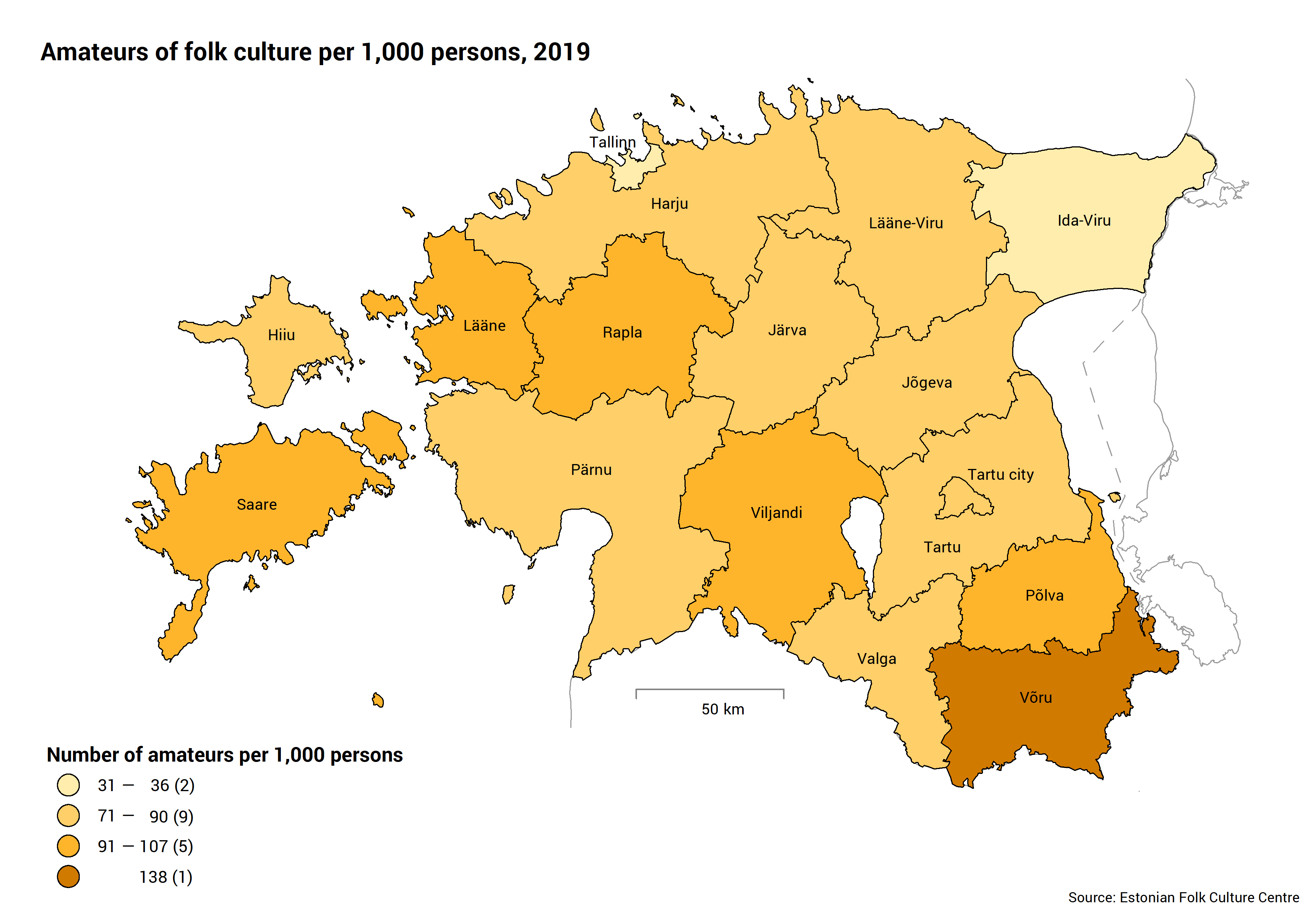 Last year, 59,000 amateurs sang in choirs and danced in folk groups